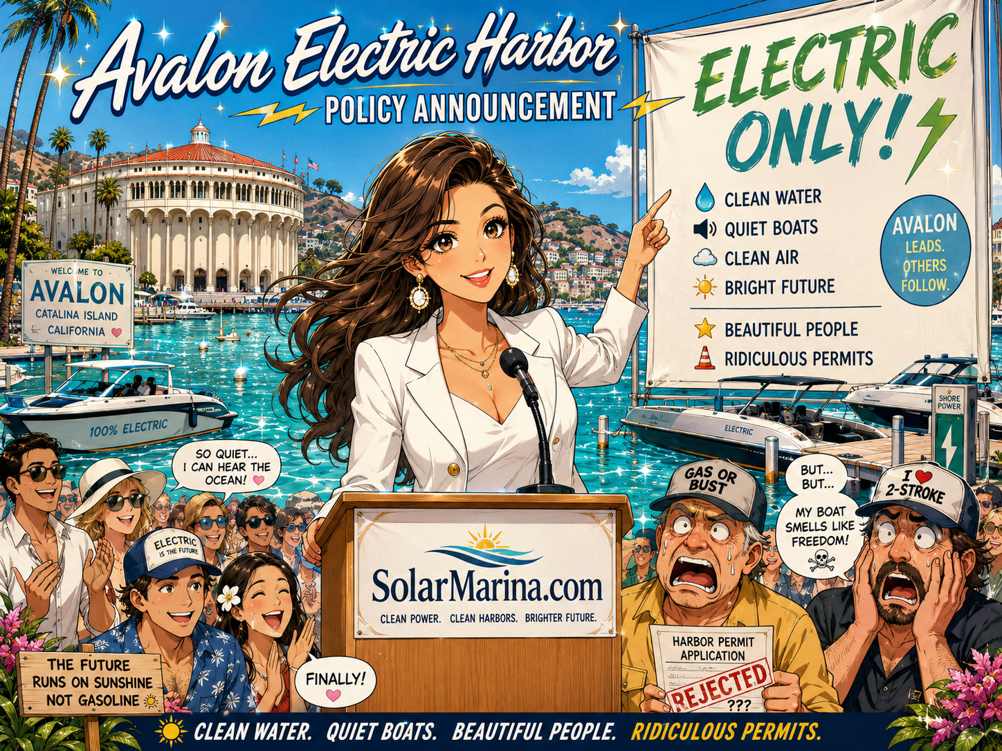 Avalon Electric Harbor policy announcement