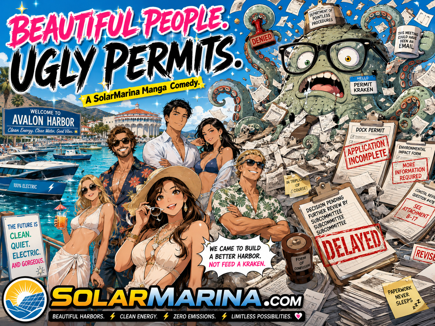 Beautiful people and ugly permits manga poster