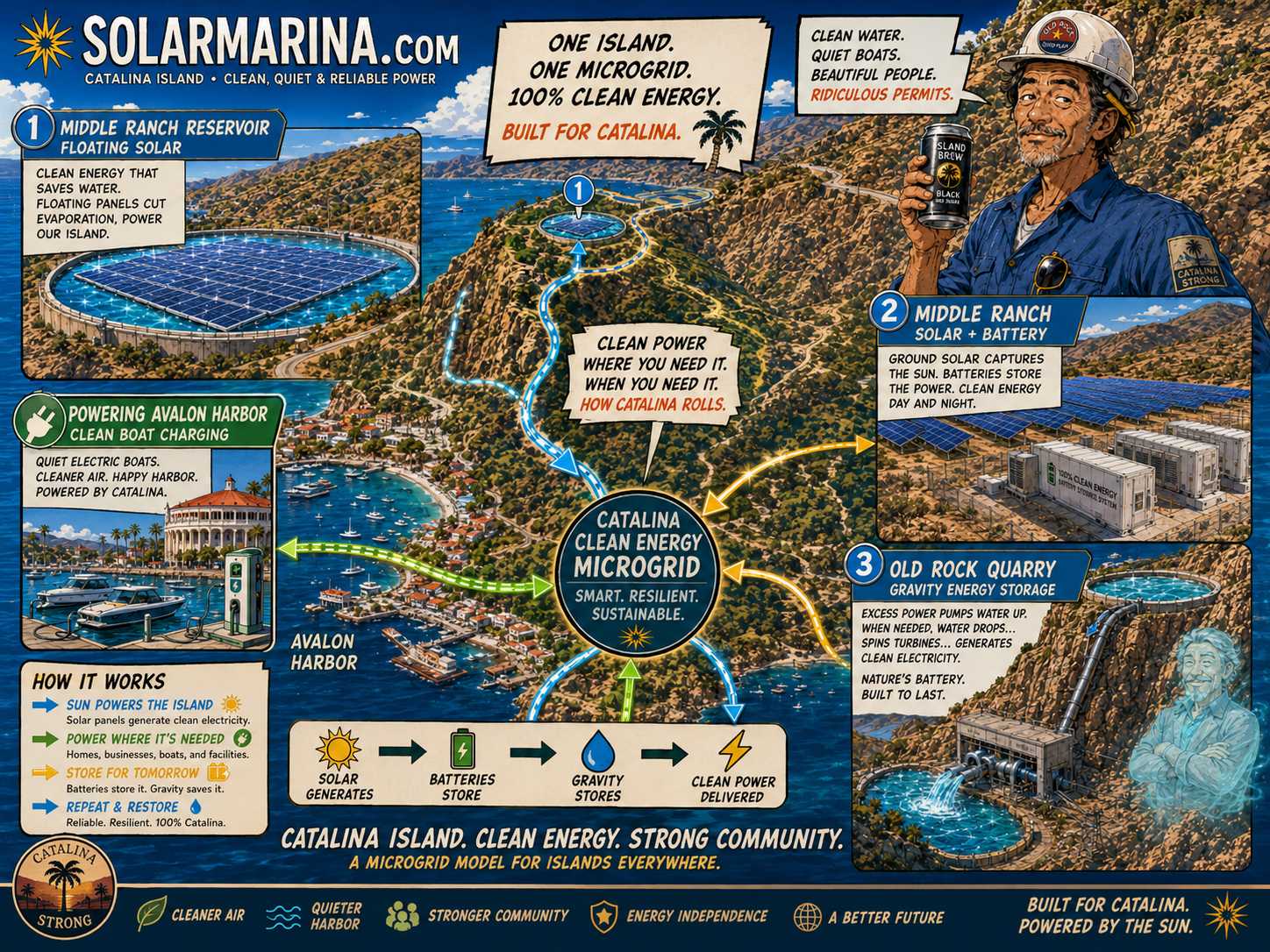 Catalina clean energy microgrid concept