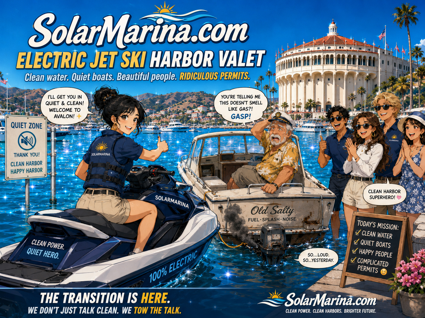 Electric Jet Ski harbor valet transition