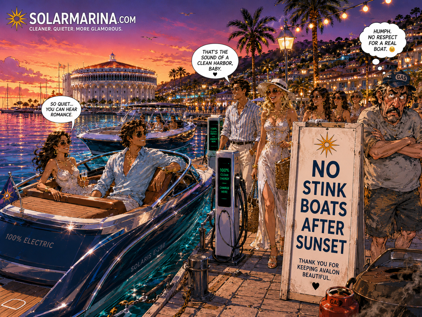 No stink boats after sunset comedy scene