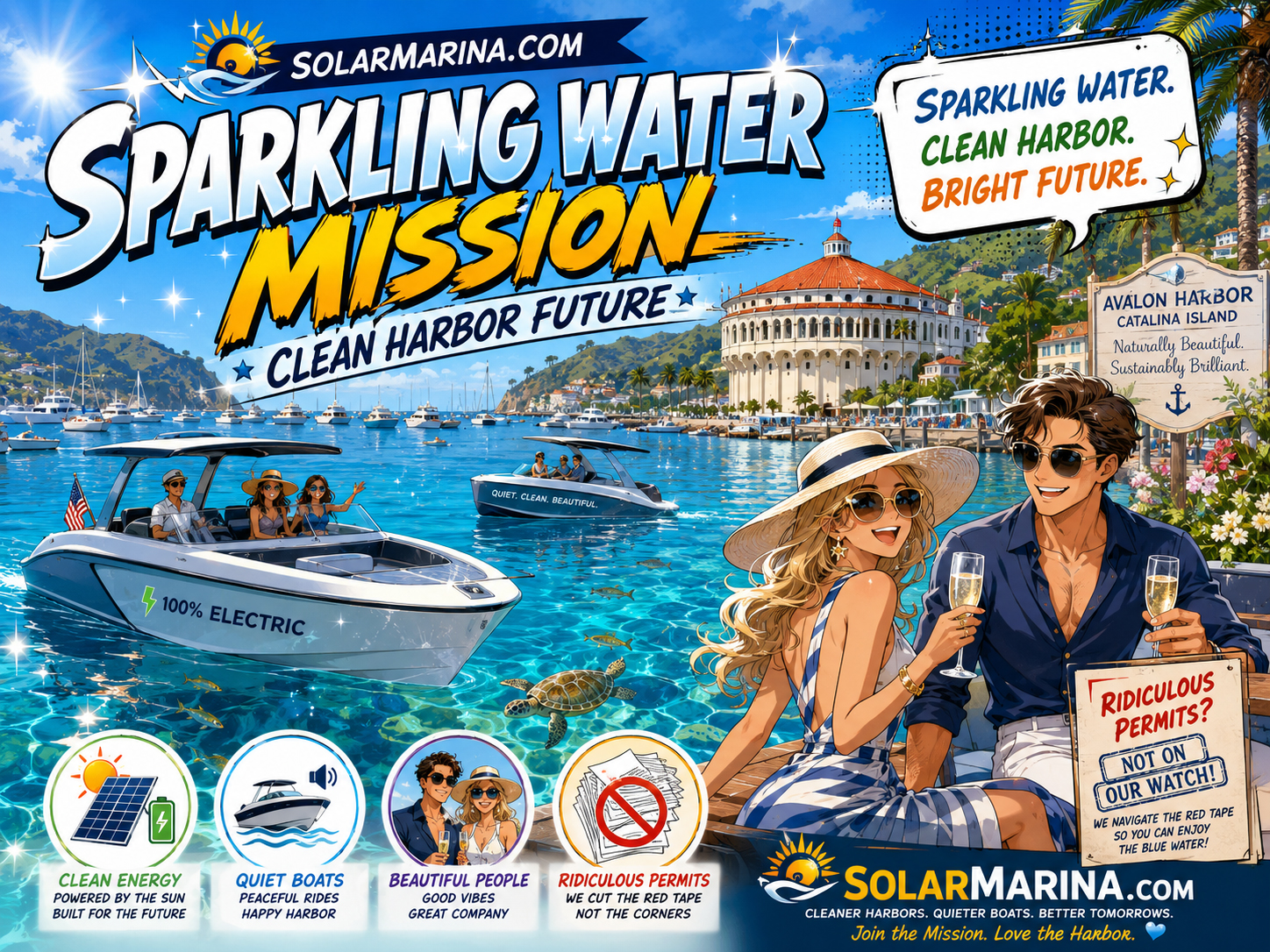 Sparkling water mission for a clean harbor future